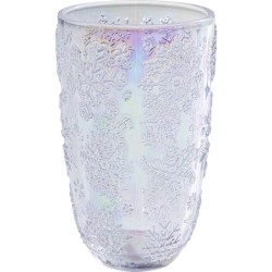 Ποτήρι Νερού  Ice Flowers Ιριδίζον 14*8*8εκ. - Διάφανο