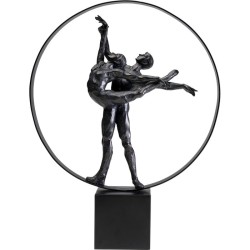 Διακοσμητικό Επιτραπέζιο Dancers Circle Μεταλλικό Μαύρο 45x34x12εκ. - Μαύρο