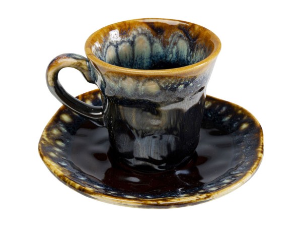Ποτήρι Espresso Lio Μπλε Πήλινο 12x12x7,5 εκ. - Μπλε Ποτήρι Espresso Lio Μπλε Πήλινο 12x12x7,5 εκ. - Μπλε