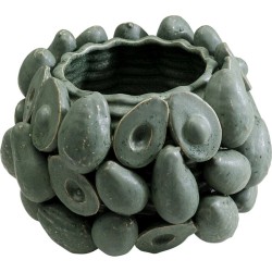 Βάζο Επιτραπέζιο Avocados Πράσινο Πήλινο 31,5x31,5x23 εκ. - Πράσινο