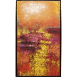 Πίνακας Αφηρημένη Τέχνη Jardin Κόκκινο Καμβάς Abstract 125x4,7x215,2 εκ. - Πολύχρωμο