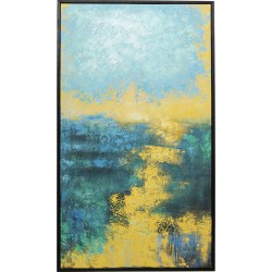 Πίνακας Αφηρημένη Τέχνη Jardin Μπλε Καμβάς Abstract 125x4,7x215,2 εκ. - Μπλε