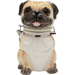 Δοχείο Σκύλος  Jar Pug 18*14*24εκ. - Καφέ