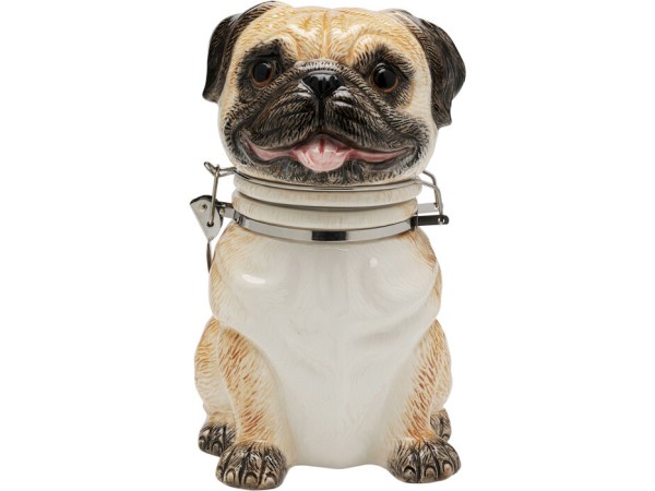 Δοχείο Σκύλος  Jar Pug 18*14*24εκ. - Καφέ