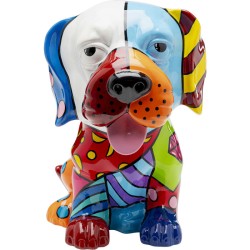Διακοσμητικό Επιτραπέζιο Σκύλος Patchwork Πολύχρωμο 35x31x25εκ. - Πολύχρωμο