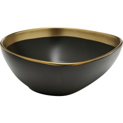 Μπολ Vibrations Κεραμικό Μαύρο/Χρυσό 18.2x18.2x6.7εκ. - Μαύρο