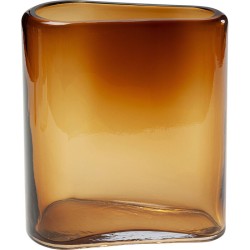 Βάζο Grazioso Γυαλί Καφέ 24,5x11x32εκ. - Καφέ