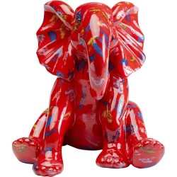 Διακοσμητικό Επιτραπέζιο Elephant Flock Κόκκινο 20x19x18εκ. - Πολύχρωμο
