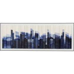 Πίνακας Καμβάς Shadow Skyline Μπλε 160x4x60εκ. - Μπλε