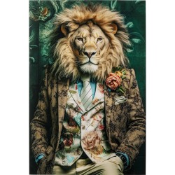 Πίνακας Γυάλινος Mister Lion Πολύχρωμος 100x0.4x150εκ. - Πολύχρωμο