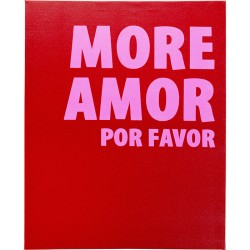 Πίνακας Καμβάς  More Amour Ροζ 40x50x2εκ. - Ροζ