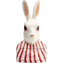Διακοσμητικό Επιτραπέζιο  Coach Bunny Κεραμικό Κόκκινο 24*24*47εκ. - Πολύχρωμο