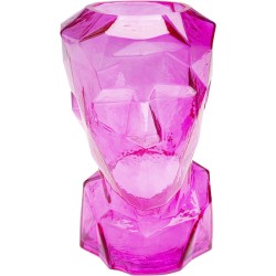 Βάζο Prisma Face Γυαλί Ροζ 23.5*18*30εκ. - Ροζ