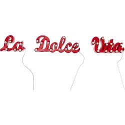 Φωτιστικό Τοίχου La Dolce Vita Κόκκινο 190x9x32εκ. - Κόκκινο