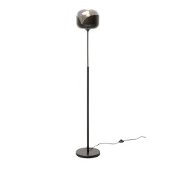 Φωτιστικό Δαπέδου Smoke Goblet Ball Μεταλλικό Μαύρο 25x25x160εκ. - Μαύρο