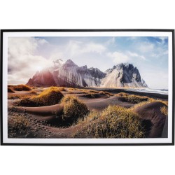 Πίνακας Καμβάς Mountain View Καφέ 180x120εκ. - Μπλε