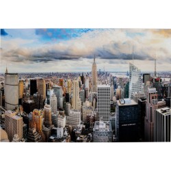 Πίνακας Γυάλινος City View 100x150εκ. - Μπεζ