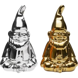 Αλατοπίπερο Gnome Ασημένιο/Χρυσό (2/Set) 5*4*8εκ. - Χρυσό