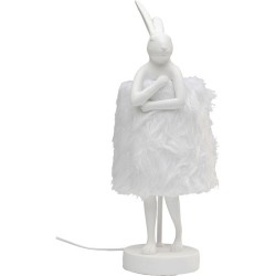 Φωτιστικό Επιτραπέζιο Animal Rabbit Μεταλλικό/Ύφασμα Λευκό 18x50x20εκ. - Λευκό