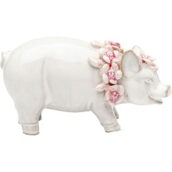 Διακοσμητικό Επιτραπέζιο Hawaii Pig Άσπρο Κεραμικό 9x20,5x11 εκ. - Λευκό
