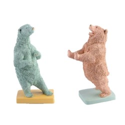 Βιβλιοστάτες Bear Party Πολυρεσίνη Μπλε/Ροζ (Σετ 2 Τεμάχια) 10,7x15,2x30,2 εκ. - Μπλε