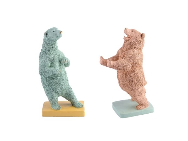 Βιβλιοστάτες Bear Party Πολυρεσίνη Μπλε/Ροζ (Σετ 2 Τεμάχια) 10,7x15,2x30,2 εκ. - Μπλε