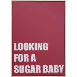 Πίνακας Καμβάς Sugar Baby Με Πλαίσιο Κόκκινο 50x70εκ. - Λευκό
