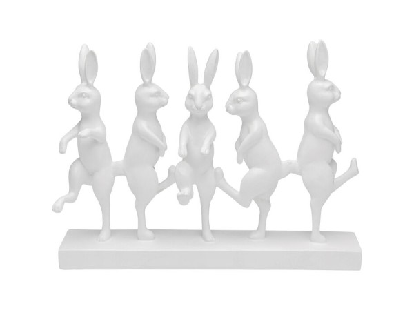 Διακοσμητικό Επιτραπέζιο Dancing Rabbits 39.5x9x39.5εκ. - Λευκό Διακοσμητικό Επιτραπέζιο Dancing Rabbits 39.5x9x39.5εκ. - Λευκό