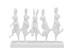 Διακοσμητικό Επιτραπέζιο Dancing Rabbits 39.5x9x39.5εκ. - Λευκό Διακοσμητικό Επιτραπέζιο Dancing Rabbits 39.5x9x39.5εκ. - Λευκό