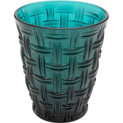 Ποτήρι Tissue Μπλε Γυαλί 8,5x8,5x10 εκ. - Μπλε
