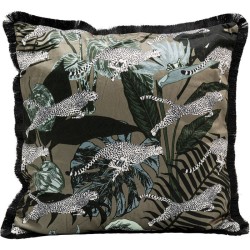 Διακοσμητικό Μαξιλάρι Jungle Leafs Πολύχρωμο Βελούδο 45x10x45 εκ. - Πράσινο