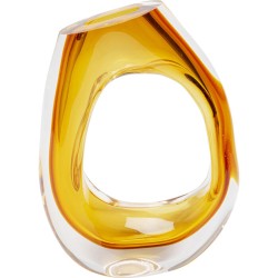Βάζο Διακοσμητικό Anello Γυαλί Κίτρινο 19*6.5*26εκ. - Κίτρινο