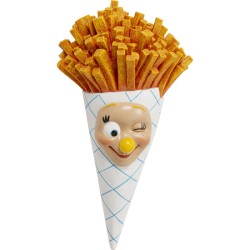Διακοσμητικό Τοίχου French Fries Bag Κίτρινο/Άσπρο 17,5x46x25,5 εκ. - Λευκό