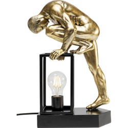 Φωτιστικό Επιτραπέζιο Nude Man Streching Χρυσό/Μαύρο 15,5x26,5x38,5 εκ. - Μαύρο
