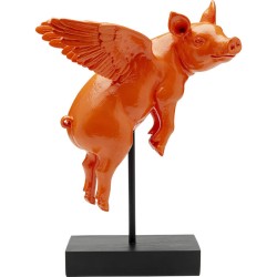 Διακοσμητικό Επιτραπέζιο Flying Pig Πολυρεσίνη Πορτοκαλί 16x39.5x29εκ. - Πορτοκαλί