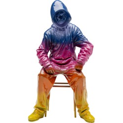 Διακοσμητικό Figurine Street Art Boy Rainbow Πολυρεσίνη Πολύχρωμο 19x13.5x36εκ. - Πολύχρωμο