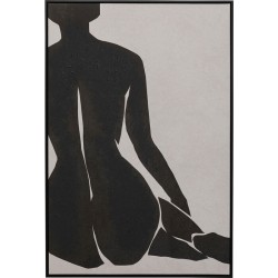 Πίνακας Καμβάς  Nude Lady Μαύρος 70x110x4.3εκ. - Μαύρο