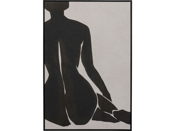 Πίνακας Καμβάς  Nude Lady Μαύρος 70x110x4.3εκ. - Μαύρο