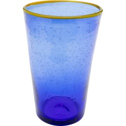 Ποτήρι Bubbles Μπλε Γυαλί 9x9x14 εκ. - Μπλε