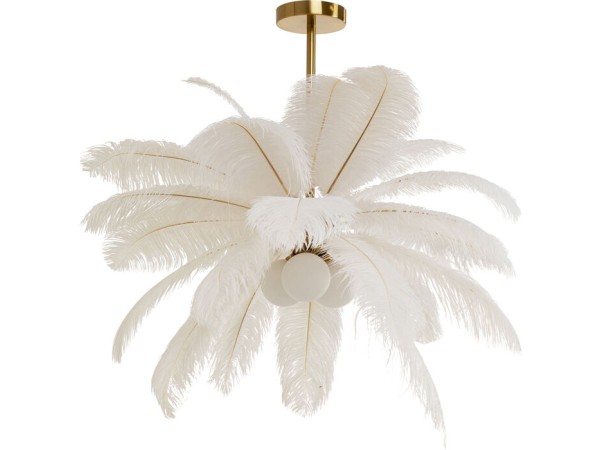 Pendant Lamp Feather Palm White Ø60cm - Χρυσό Pendant Lamp Feather Palm White Ø60cm - Χρυσό