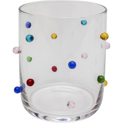 Ποτήρι Party Dots Πολύχρωμο Γυαλί 8,1x8,1x8,8 εκ. - Πολύχρωμο