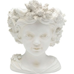 Διακοσμητικό Figurine Coral Girl Πολυρεσίνη Λευκό 18x19x24εκ. - Λευκό