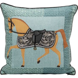 Μαξιλάρι Διακοσμητικό Show Horse Ύφασμα Μπλε 45x45εκ. - Μπλε