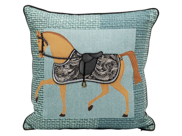Μαξιλάρι Διακοσμητικό Show Horse Ύφασμα Μπλε 45x45εκ. - Μπλε