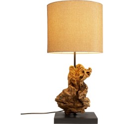 Φωτιστικό Επιτραπέζιο Nature Flame Ξύλο Καφέ 27*27*56εκ. - Καφέ