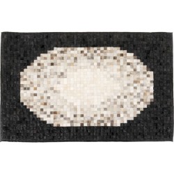 Χαλί  Pixel Circle Δέρμα Γκρι 170*240*0.5εκ. - Γκρι