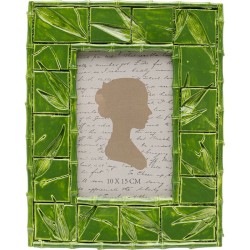 Κορνίζα Leaf Green Πολυρεσίνη Πράσινη 10x15εκ. - Πράσινο