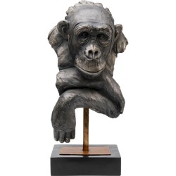 Διακοσμητικό Επιτραπέζιο Monkey Κεραμικό 36*31*74εκ. - Καφέ