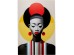 Πίνακας Γυάλινος Muse Retro Lady Πολύχρωμος  80x0.4x120εκ. - Πολύχρωμο