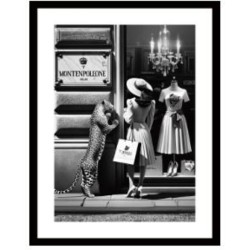 Framed Picture Window Shopping 80x120cm - Μαύρο